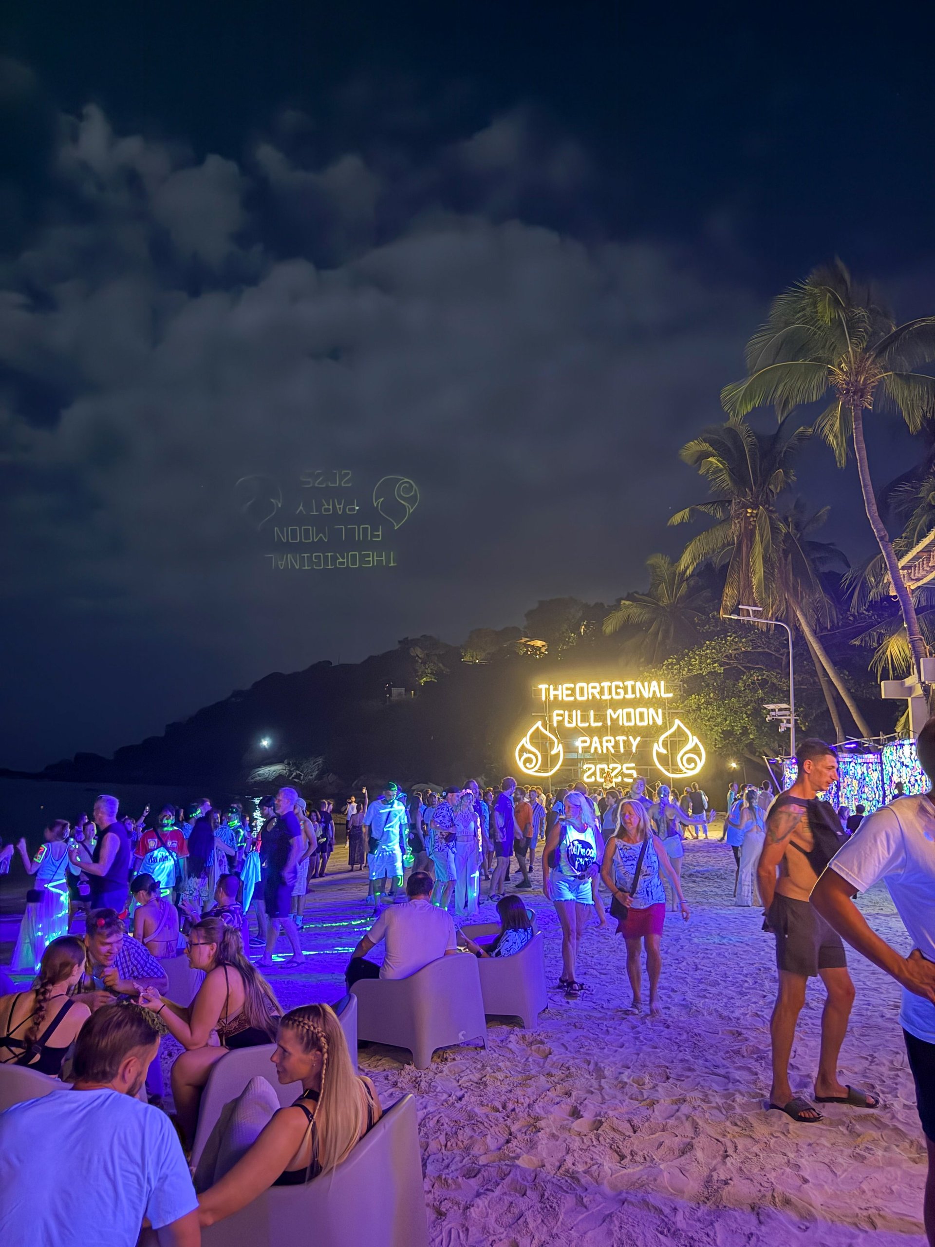 Beach party atmosphere